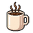 Pixel art coffee mug