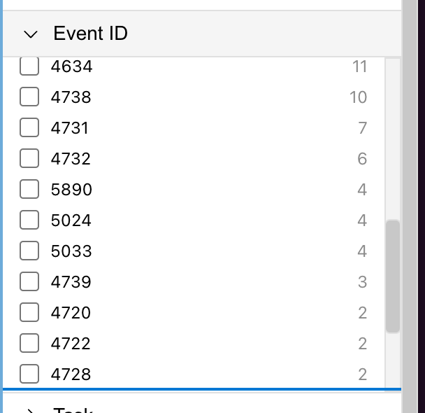 Facet counting UI